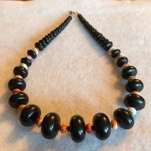 Onyx & Coral Necklace